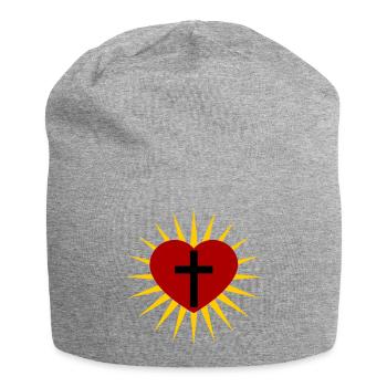 Cross - Jersey Beanie - heather grey - Front
