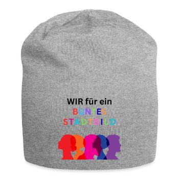 WIR FÜR EIN BUNTES STADTBILD - Jersey-Beanie - Grau meliert - Vorne