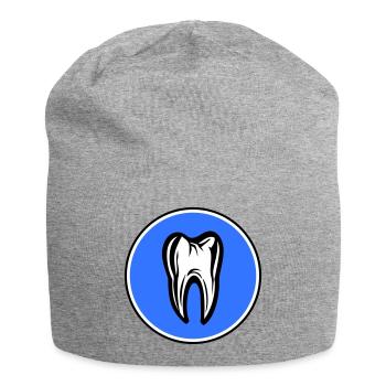 Zahn Dental Zahnarzt Symbol - Jersey-Beanie - Grau meliert - Vorne