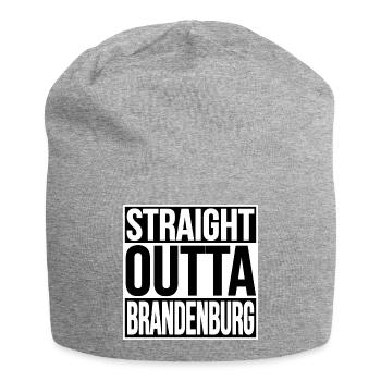 Straight Outta Brandenburg - Jersey-Beanie - Grau meliert - Vorne