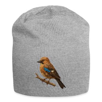 Illustration des geais dans le design de la nature - Bonnet en jersey - gris chiné - Devant