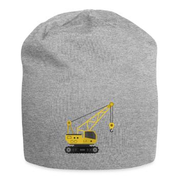 Kranich - Jersey-Beanie - Grau meliert - Vorne