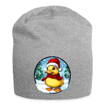 Caneton du Père Noël - Bonnet en jersey - gris chiné - Devant