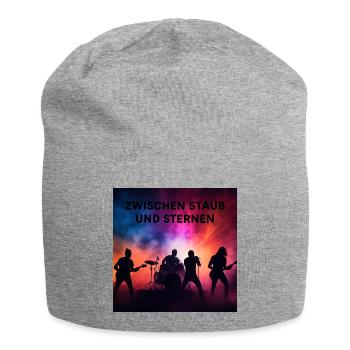 Zwischen Staub und Sternen - Jersey-Beanie - Grau meliert - Vorne