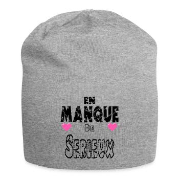 En Manque de Sérieux - Bonnet en jersey - gris chiné - Devant
