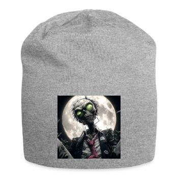 Moonlit Undead – Zombie im Vollmond - Jersey-Beanie - Grau meliert - Vorne