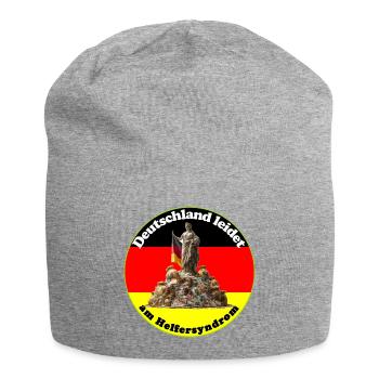 Germany has a helper syndrome - Jersey Beanie - heather grey - Front