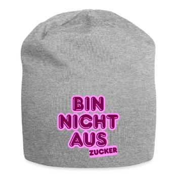 Bin Nicht Aus Zucker - Jersey-Beanie - Grau meliert - Vorne