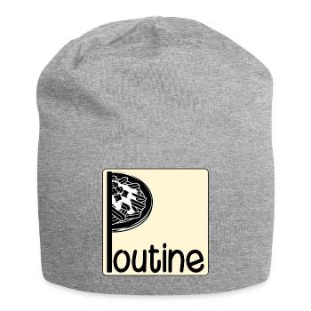 Poutine canadienne - Bonnet en jersey - gris chiné - Devant