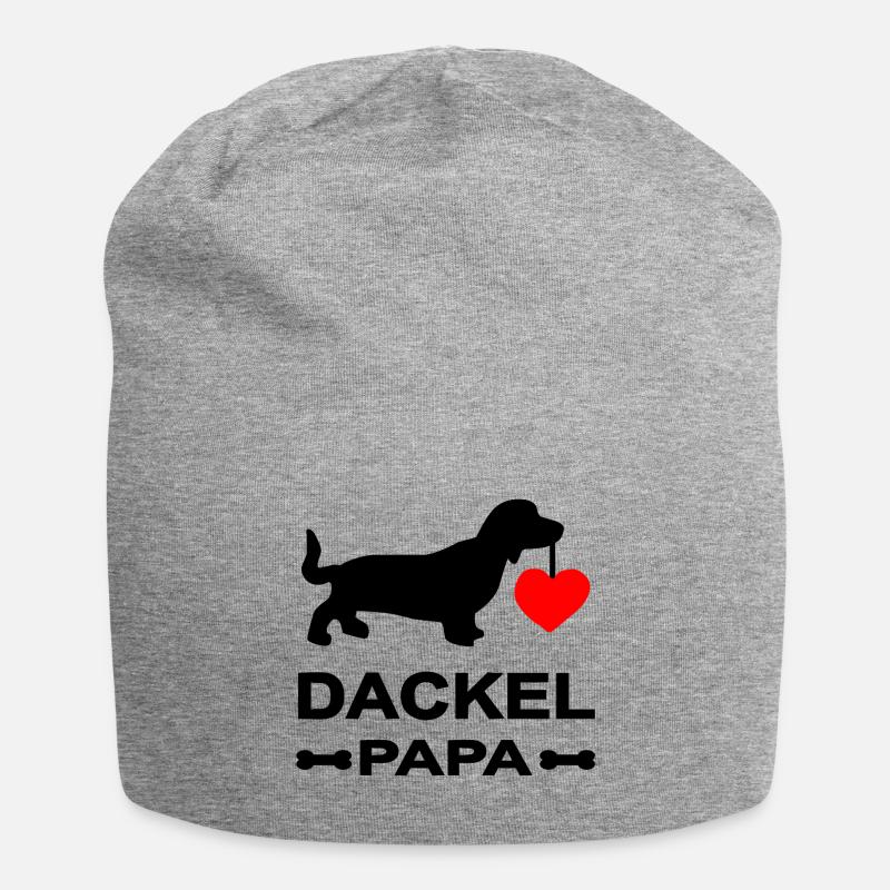 Dachshund - Jersey Beanie - heather grey