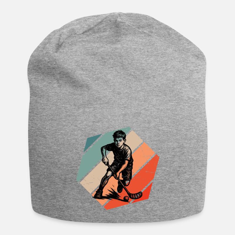 Modern Floorball Artwork - Jersey Beanie - heather grey