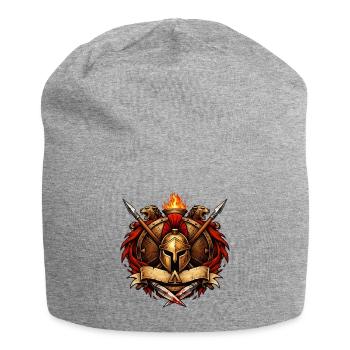 Blason de Sparte - Bonnet en jersey - gris chiné - Devant