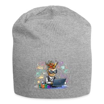 Designer infernal sur ordinateur portable - Bonnet en jersey - gris chiné - Devant