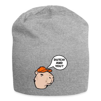Dutch Capybara - Jersey Beanie - heather grey - Front