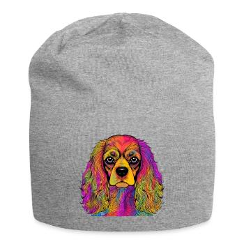 Cavalier King Charles Spaniel - Jersey-Beanie - Grau meliert - Vorne