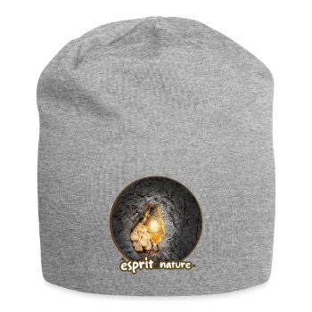 Nature Mushroom - Jersey Beanie - heather grey - Front