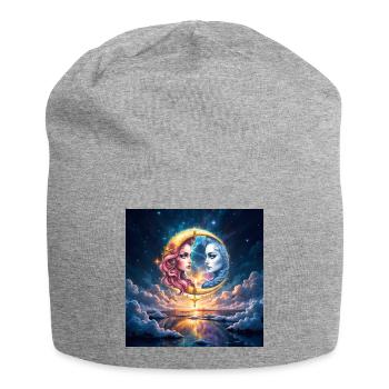 Lunare Dualität in der Liebe - Jersey-Beanie - Grau meliert - Vorne