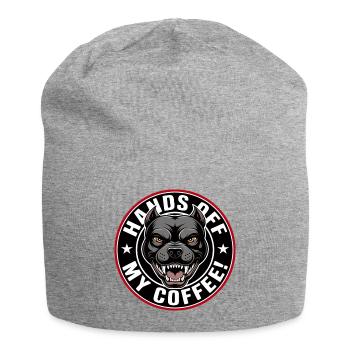 Hold My Coffee Dog Motif - Jersey Beanie - heather grey - Front