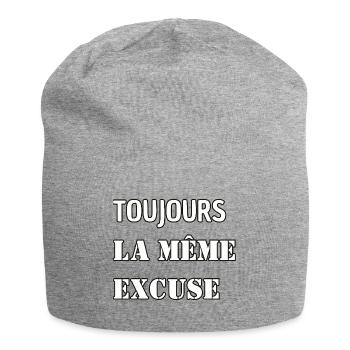 Immer dieselbe Ausrede. - Jersey-Beanie - Grau meliert - Vorne