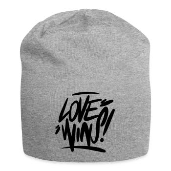 love wins Love wins - Jersey Beanie - heather grey - Front