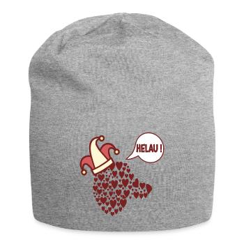 Carnaval de costumes de teckel Helau - Bonnet en jersey - gris chiné - Devant