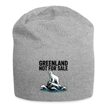 Le Groenland n’est pas à vendre ! - Groenland / Grønland - Bonnet en jersey - gris chiné - Devant