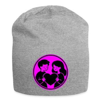 Relation de couple - Bonnet en jersey - gris chiné - Devant