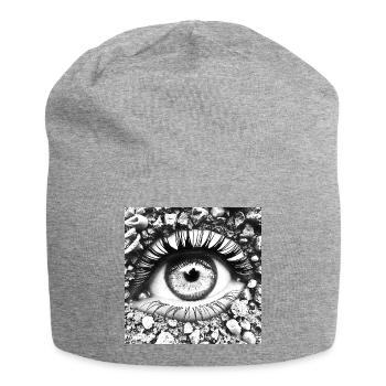 Stone Eye: View into the depths - Jersey Beanie - heather grey - Front