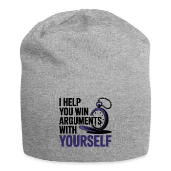 Hypnotiseur Je t’aide à gagner des disputes avec toi-même - Bonnet en jersey - gris chiné - Devant