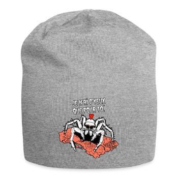 ICH HABE NUR AUGEN FÜR DICH! (Spinne) - Jersey-Beanie - Grau meliert - Vorne