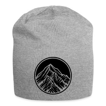 Berge Symbol Felsen - Jersey-Beanie - Grau meliert - Vorne