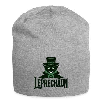 Leprechaun Grüner Kobold - Jersey-Beanie - Grau meliert - Vorne