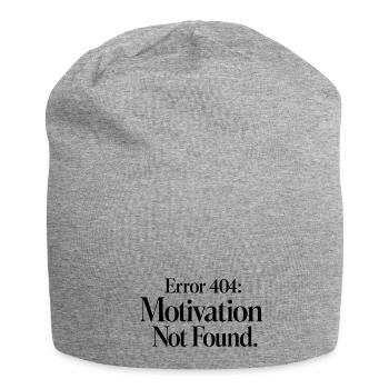 Error 404 Motivation Not Found - Jersey Beanie - heather grey - Front