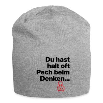 TU AS JUSTE DE LA MALCHANCE EN PENSANT. DON DE SARCASME - Bonnet en jersey - gris chiné - Devant