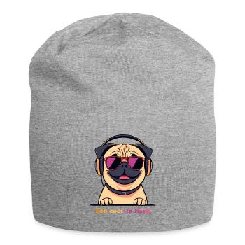 Pug DJ : Trop cool pour aboyer - Bonnet en jersey - gris chiné - Devant