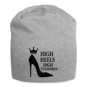 High Heels High Standards: Power-Statement Queen - Jersey-Beanie - Grau meliert - Vorne