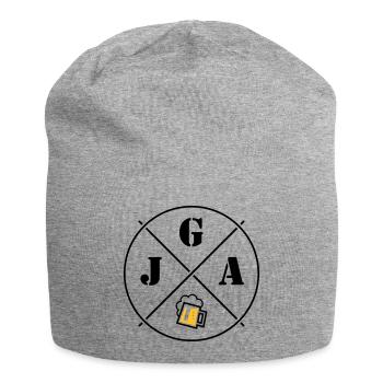 JGA Bier (Junggesellenabschied Kreis Symbol POS2C) - Jersey-Beanie - Grau meliert - Vorne