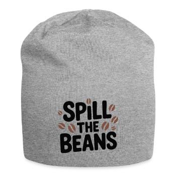 Spill the Beans Coffee Tee - Jersey Beanie - heather grey - Front