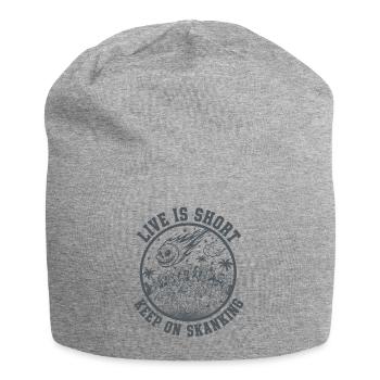 Live is short Keep on Skanking - Jersey Beanie - heather grey - Front
