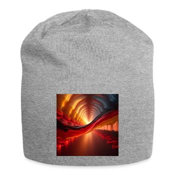 Flaggen Deutschland - Jersey-Beanie - Grau meliert - Vorne