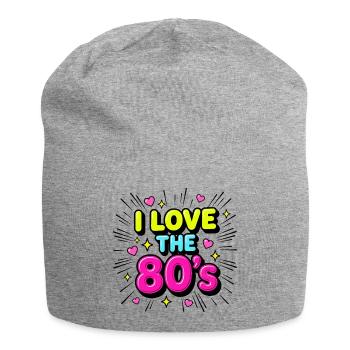I Love the 80s Neon Retro - Jersey-Beanie - Grau meliert - Vorne