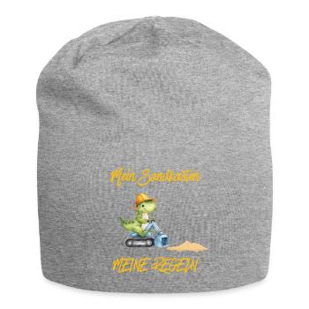 Mein Sandkasten meine Regeln – Kinder Statement - Jersey-Beanie - Grau meliert - Vorne