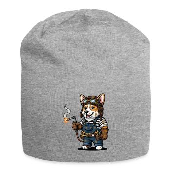 Corgi Soudeur Steampunk Mécanicien Industriel - Bonnet en jersey - gris chiné - Devant