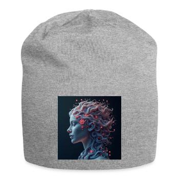 Whimsical feminine art - Jersey Beanie - heather grey - Front