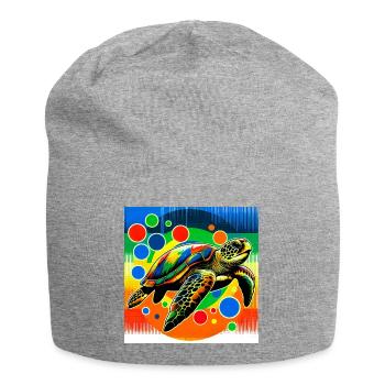 tortue - Bonnet en jersey - gris chiné - Devant