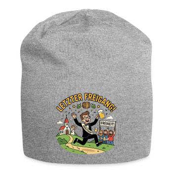 Letzte Ausfahrt JGA Endbaustelle Ehe - Jersey-Beanie - Grau meliert - Vorne