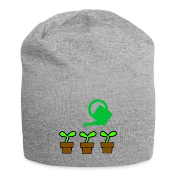 Garten - Jersey-Beanie - Grau meliert - Vorne