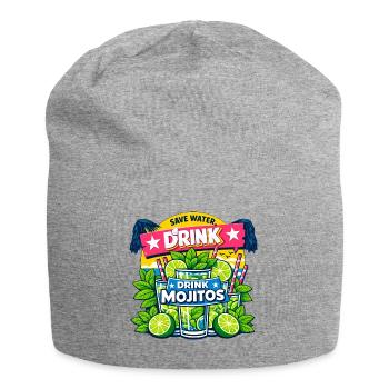 Sauvez l'eau, buvez Mojitos - Bonnet en jersey - gris chiné - Devant