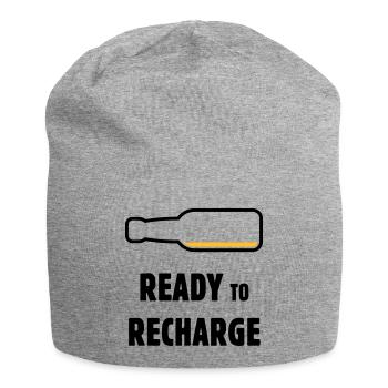 Ready To Recharge (Bier / Bierchen / POS 2C) - Jersey-Beanie - Grau meliert - Vorne