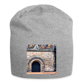 Bremer Anti Gewalt Bank unter Jesus Kreuzigung - Jersey-Beanie - Grau meliert - Vorne